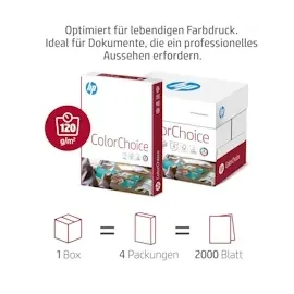 HP ColorChoice A4 120 g/m2 250 Blatt matt weiß