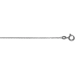 Goldkette ONE ELEMENT "Halskette aus 585 Weißgold Ø 1,3 mm" Gr. 45, silber, Halsketten, Damen, 45, Weißgold 585, Damen Gold Schmuck Rundankerkette