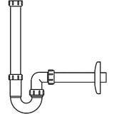 Laufen Absaugsiphon H8940670000001 D32, weiß, mit verlängertem Ablaufrohr