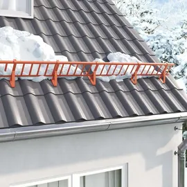 vidaXL Dachschneeschild Rot 300 x 29,5 x 34,5 cm Stahl
