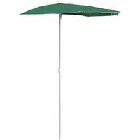 vidaXL Halb-Sonnenschirm 180 x 90 cm Grün