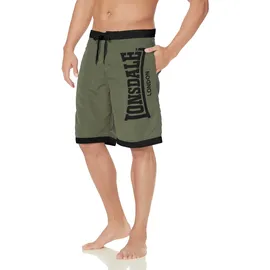 Lonsdale Badeshorts Clennell Black/Olive 4XL