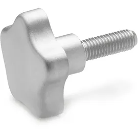 Ganter Normelemente | Edelstahl - Sterngriffschraube - GN 5334-50-M10-40 | matt gestrahlt | 1 Stück