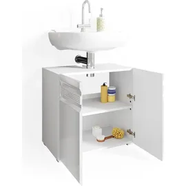 Vicco Waschbeckenunterschrank FREDDY Weiß hochglanz 60 x 56 cm,