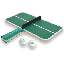Sander Schildkröt Ping Pong Challenge Tischtennis-Set, 1 Schläger in Form Einer kleinen Tischtennisplatte, mit Netzgarnitur, 2 Bälle, Geschicklichkeitsspiel für Groß und Klein, 788459