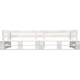 Maison Exclusive - Garten-palettensofa 2-sitzer Weiß Holz