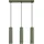 Sollux Lighting Karbon 3-flg. 45 cm Aluminium grün