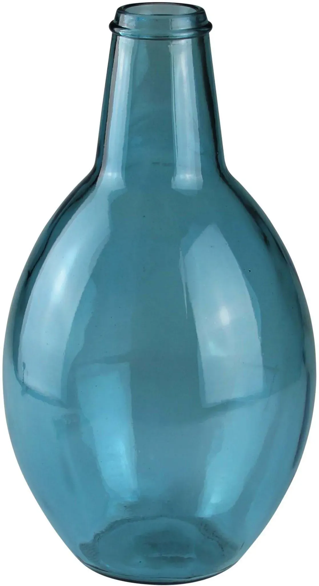 Bodenvase AM DESIGN, blau, B:20cm H:38cm T:20cm, Glas, Vasen, mundgelasen, Höhe 38 cm