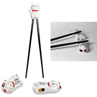 WESTCRAFT ESS-Stäbchen für Kinder, weiß, 22 cm, mit süßem