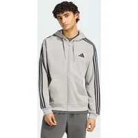 adidas Essentials 3-Streifen Kapuzenjacke Herren Grau/Weiß XL