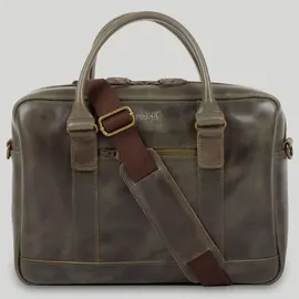 Buckle & Seam Everett Aktentasche Leder 38 cm Laptopfach braun