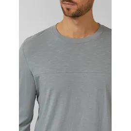 s.Oliver Flammgarn-Longsleeve mit Teilungsnaht und Label-Patch - grau - S