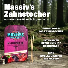 massiv's zahnstocher Zahnstocher mit Geschmack Minze 100 St.