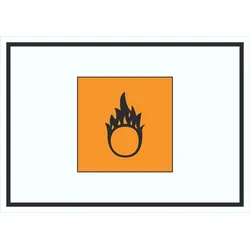 Schild Gefahrensymbol Brandfördernd Symbol Brand A2 (420x594mm)