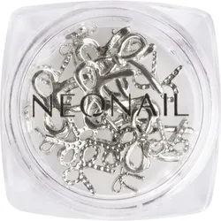 NEONAIL Nail Art 3D Bows Dekoration für Nägel Farbton Silver 1 St.