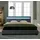 Corium Bett Skagen mit LED Beleuchtung 140x200cm Bettgestell mit Lattenrost Stoff - Grau