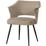 Basiclabel Esszimmerstuhl Esszimmerstuhl Sits aus gewebten Stoff beige