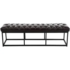 CLP Sitzbank Amun I Mit Kunstleder-Bezug I Mit Schwarzem Metallgestell