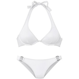 Chiemsee Bügel-Bikini, mit silbernem Zierring, weiß