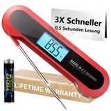 ThermoMaven Digitales Fleischthermometer – 0,5s Sofortanzeige Grillthermometer, ±0,3°C Genau Thermometer Kochen, IP67 Wasserdicht Thermometer Kochen, NSF Magnetische Küchenthermometer, Braten BBQ Grill