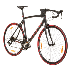 Galano Vuelta STI Rennrad für Damen und Herren ab 150 cm Fahrrad Road Bike Fitnessrad Rennfahrrad für Einsteiger Tour 14 Gänge... 56 cm, schwarz/rot