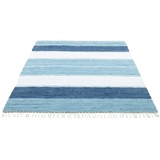 THEKO Teppich »Stripe Cotton«, rechteckig, blau