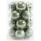 Trendline Weihnachtskugeln aus Glas Ø60mm 20stk salbeigrün Christbaumkugeln Xmas