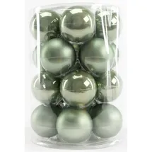 Trendline Weihnachtskugeln aus Glas Ø60mm 20stk salbeigrün Christbaumkugeln Xmas