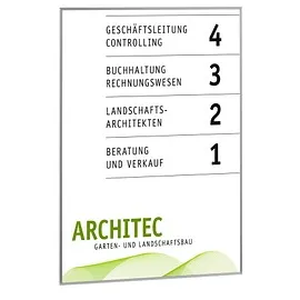 Signsystems® Türschild New Age Metall silber DIN A4, 1 St.