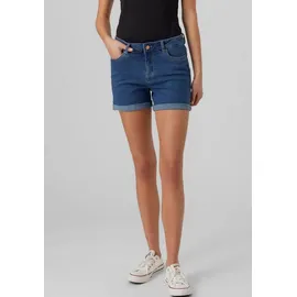 Vero Moda Luna FOLD Mid Waist Shorts(10279489) blue