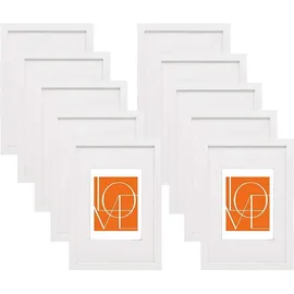 Woltu Bilderrahmen modern Weiß 13x18 cm 10er Set