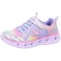 SKECHERS Heart Lights Rainbow Lux Kinder Silber/Grau 35