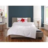 MY HOME Microfaserbettdecke MY HOME "Corella, Bettdecke 135x200 cm, mit Gratis-Kissen dazu: 40x80 cm", weiß, B:135cm L:200cm, Obermaterial: 100% Polyester.