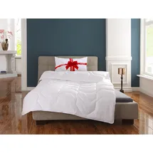 MY HOME Microfaserbettdecke MY HOME "Corella, Bettdecke 135x200 cm, mit Gratis-Kissen dazu: 40x80 cm", weiß, B:135cm L:200cm, Obermaterial: 100% Polyester.