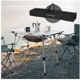 ML-Design Campingtisch klappbar, 90x51,5 cm, Silber aus Aluminium