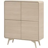 Home Affaire Vitrine Torsby 108 x 39 x 130 cm Braun
