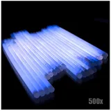 KNIXS 500x Arm-Knicklichter – Gletscherweiß / Weiß inkl. 500x 3D-Verbinder und 10x Ballverbinder und 7-Lochverbinder, seit 15 Jahren in Profiqualität, Glowstick / Leuchtstab - für Party, Festival, Geburtstag oder als Dekoration