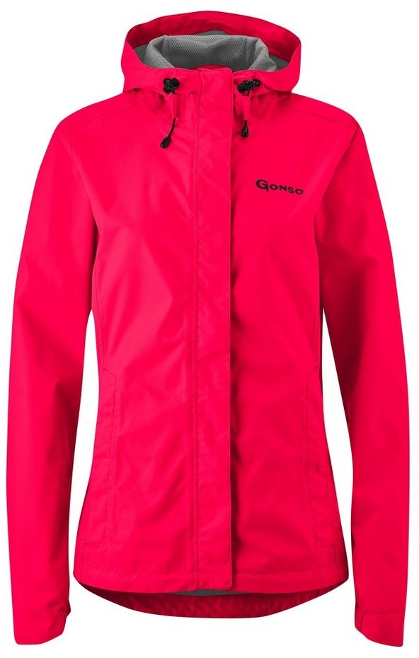 Gonso Fahrradjacke Sura Light Damen Regenjacke wind- und wasserdicht, Radjacke mit Kapuze rosa 44