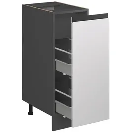 Vicco Apothekerschrank R-Line, 30 cm , AP Eiche Weiß/Anthrazit - Weiß,