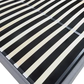 [en.casa] Polsterbett Nola 140x200 cm Leinen Grau