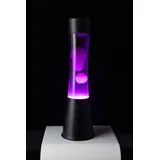 Fisura - Lila Lavalampe. Schwarzer Sockel, lila Flüssigkeit und weiße Lava. Lampe mit Entspannungseffekt. Mit Ersatzbirne. 11 zentimeter x 11 zen... - Lila/Schwarz/Weiß