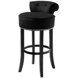 Casa Padrino Barstuhl Schwarz 46 x 50 x H. 91 cm - Luxus Barhocker
