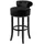 Casa Padrino Barstuhl Schwarz 46 x 50 x H. 91 cm - Luxus Barhocker