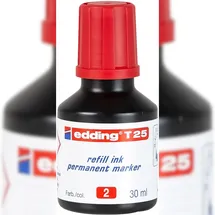 edding Nachfülltinte T 25 30 ml Rot Packung mit 10 Stück