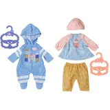 BABY Born 834633 Puppenoutfit, Little Tagesoutfit 36cm, Einteiler in blau oder Outfit aus Kleid, Leggings und Mütze, Farbe Nicht frei wählbar