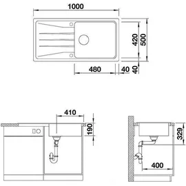 Blanco Sona XL 6 S Silgranit PuraDur schwarz