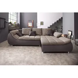 INOSIGN Ecksofa »Imola elegant und bequem, aktuelle Steppung im Sitz, L-Form«, wahlweise mit Bettfunktion