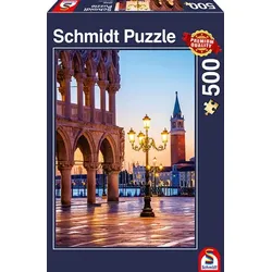 SCHMIDT SPIELE 58320 Puzzle Ein Abend auf der Piazzetta 500 Teile