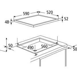 Wolkenstein ECO Umluftgrill + PKM Elektrokochfeld Zweikreis Bräterzone 60cm