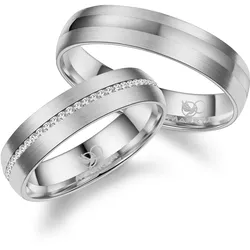 Trauring MARRYA "Edelstahl Ringe Trauringe Eheringe Partnerringe" Gr. 60, silber (herren ring, silber), Fingerringe, Damen, 60, Edelstahl
